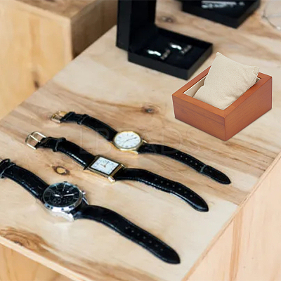 Rectangle Wooden Watch Display Stands ODIS-WH0017-110B-1