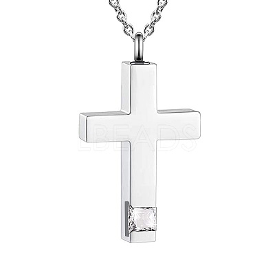 Cross Urn Ashes Pendant Necklace PW-WGBB57D-04-1