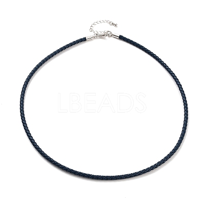 Braided Round Imitation Leather Bracelets Making BJEW-H610-01P-14-1