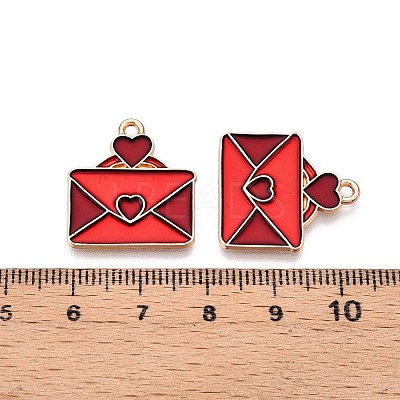 Valentine's Day Theme Alloy Enamel Pendants ENAM-T020-50J-01-1
