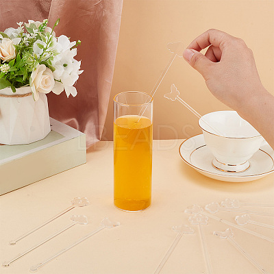 30Pcs 3 Style Transparent Acrylic Stirring Rods TACR-NB0001-30C-1