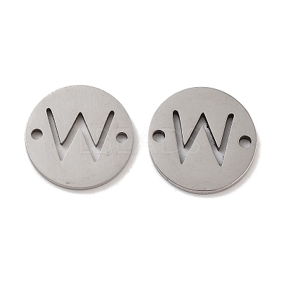 Non-Tarnish 201 Stainless Steel Hollow Flat Round Links FIND-R149-03W-P-1