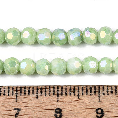 Anti-Tarnish Electroplate Glass Beads Strands X-EGLA-T021-4mm-15-09-1