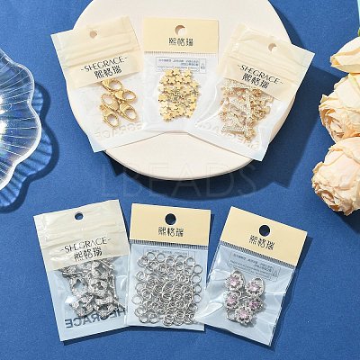 SHEGRACE Brass Micro Pave Clear Cubic Zirconia Pendants XGRQ5F521-809P-1