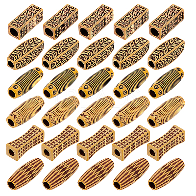 Plastic Dreadlocks Braiding Beads OHAR-NB0001-13-1