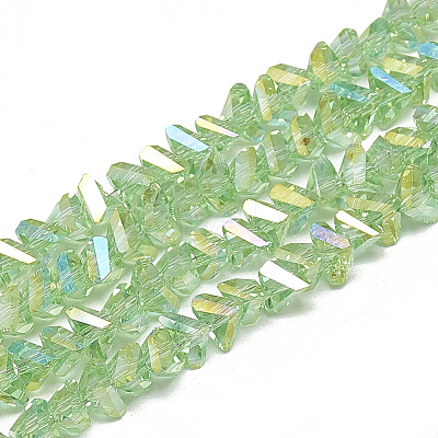 Electroplate Glass Beads Strands X-EGLA-Q103-A02-1