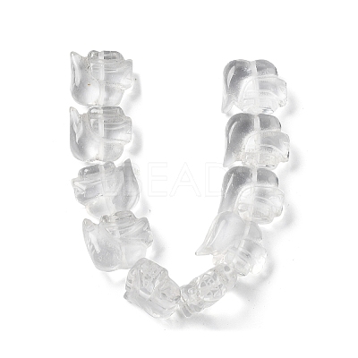Chinese Zodiac Natural Quartz Crystal Carved Beads G-D300-01D-1
