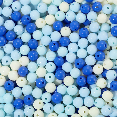 Opaque Acrylic Beads SACR-PA0001-04B-04-1