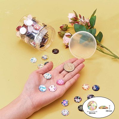 Flatback Glass Cabochons for DIY Projects GGLA-PH0004-27B-1