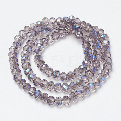 Electroplate Glass Beads Strands EGLA-A034-T4mm-I11-1