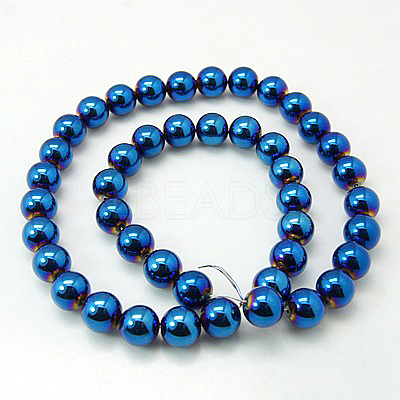 Non-Magnetic Synthetic Hematite Beads Strands G-C019-10mm-1