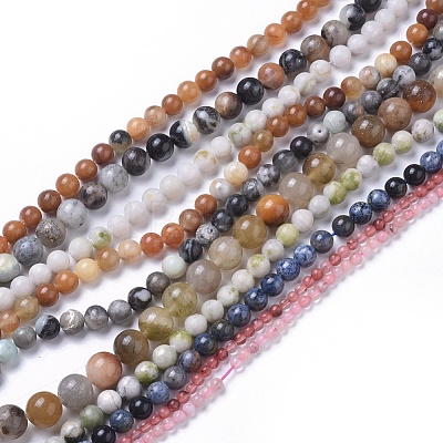 Natural Gemstone Beads Strands G-F591-03-1