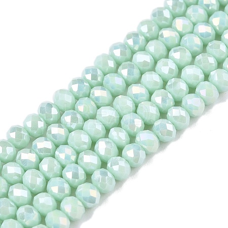Electroplate Glass Beads Strands EGLA-A044-P3mm-B14-1