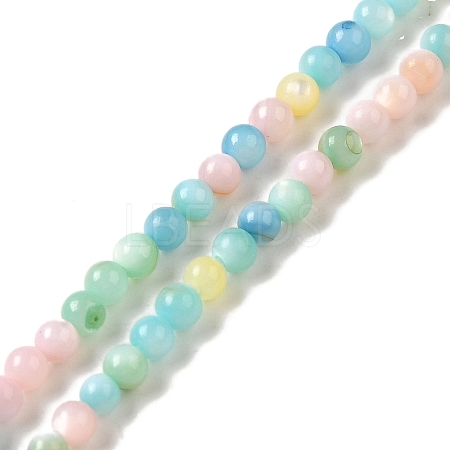 Ice Cream Color Dyed Natural Freshwater Shell Beads Strands X1-SHEL-G018-01C-1