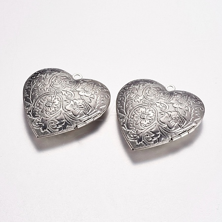 Tarnish Resistant 316 Stainless Steel Locket Pendants STAS-G168-10P-1
