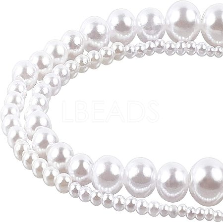 ABS Plastic Imitation Pearl Beads KY-AR0001-01-1