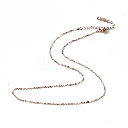 Ion Plating(IP) 304 Stainless Steel Cable Chain Necklace for Men Women NJEW-K245-014C-1