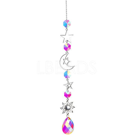 1Pc Iron Big Pendant Decorations DJEW-CN0001-37B-1