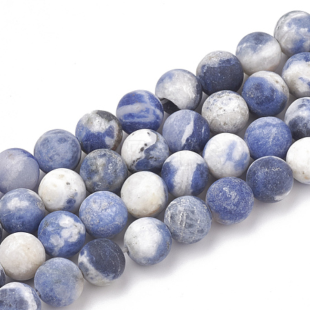 Natural Sodalite Beads Strands G-T106-213-1