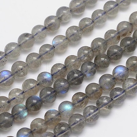 Natural Labradorite Round Bead Strands G-M263-B-03-1