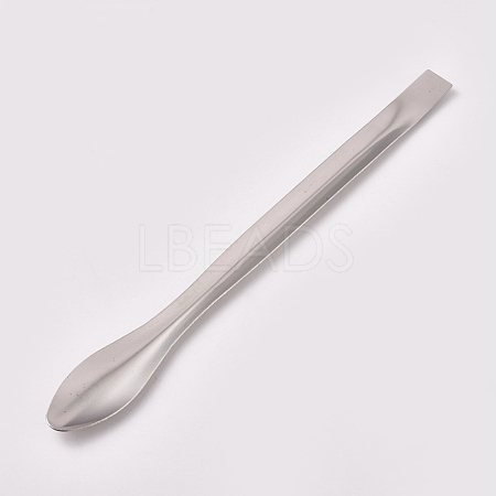 304 Stainless Steel Long Micro Spoon Spatula AJEW-WH0105-46C-1