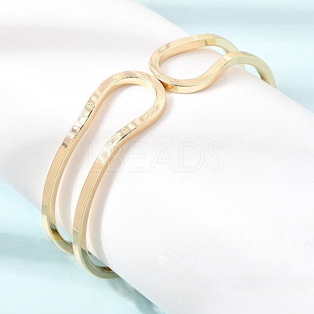 Brass Hollow Hinged Cuff Bangles for Women KK-CBA0B5A-02G-1