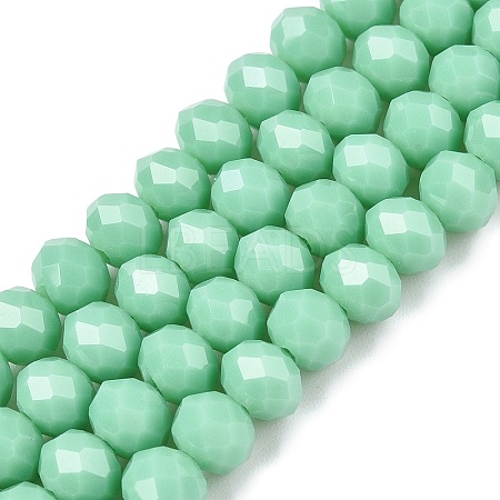 Opaque Solid Color Imitation Jade Glass Beads Strands LS-EGLA-A044-P6mm-D14-1
