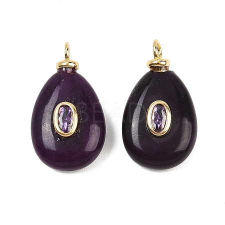 Dyed Natural White Jade Pendants X-KK-B157-42D-07-1