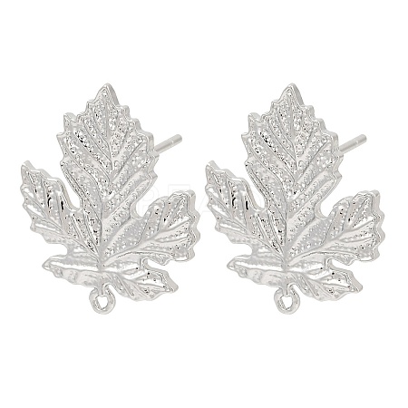 Brass Stud Earring Findings LS-KK-Z099-04P-02-1