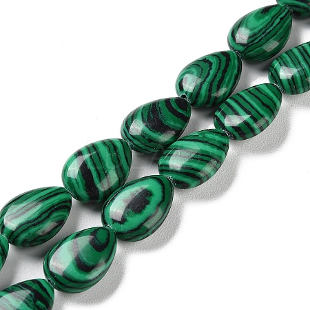 Synthetic Malachite Beads Strands G-K357-A02-01-1