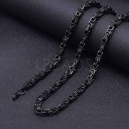 Stainless Steel Byzantine Chains Necklaces for Men FS-WG56795-166-1