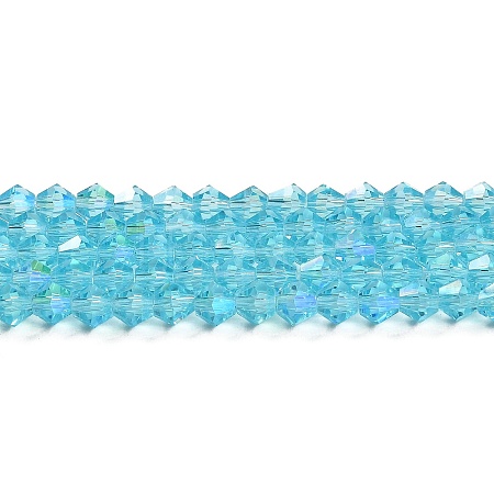 Transparent Electroplate Glass Beads Strands LS-EGLA-A039-T3mm-L20-1