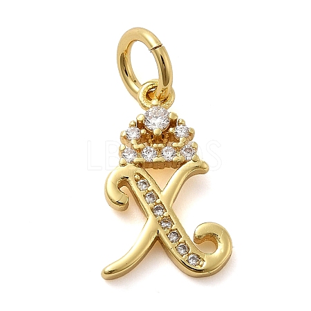 Brass Micro Pave Cubic Zirconia Pendants KK-M273-01G-X-1