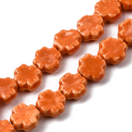 Handmade Porcelain Beads Strands PORC-K010-05G-1