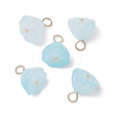 Acrylic Lotus Pendants PALLOY-JF02712-05-1