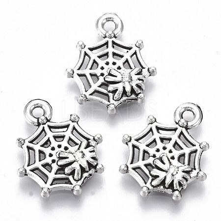 Tibetan Style Alloy Pendants TIBE-N010-12AS-RS-1