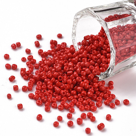 Baking Paint Glass Seed Beads SEED-S001-K20-1