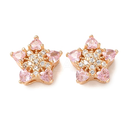 Brass Micro Pave Cubic Zirconia Beads CU-CBAEC99-33G-02-1