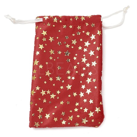 Gold Stamping Christmas Velvet Storage Bags ABAG-Q053-01A-02A-1