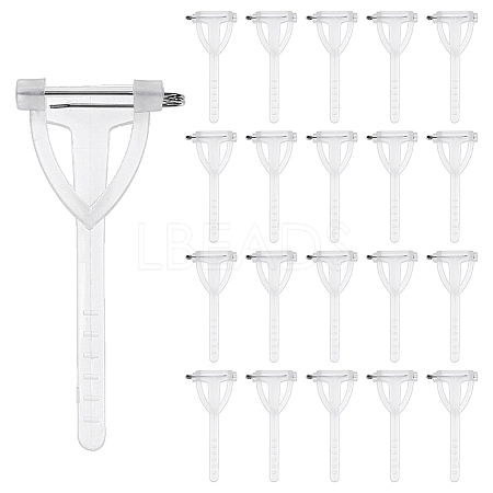 300Pcs Stainless Steel Plastic Brooch Findings KY-MA0001-01-1