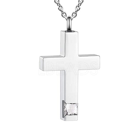 Cross Urn Ashes Pendant Necklace PW-WGBB57D-04-1