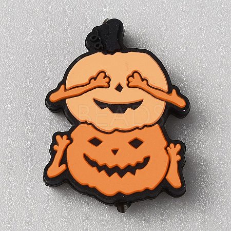 Halloween Themed Food Grade Eco-Friendly Silicone Focal Beads LS-SIL-CJC0012-04C-1