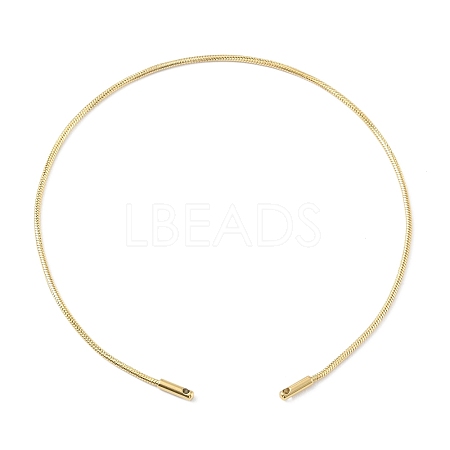 Ion Plating(IP) 304 Stainless Steel Round Snake Chain Bracelet Making BJEW-M293-11G-1