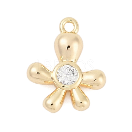 Brass Micro Pave Cubic Zirconia Pendants LS-ZIRC-P122-03A-G-1