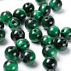 100Pcs 8mm Natural Green Tiger Eye Round Beads DIY-LS0002-08-4