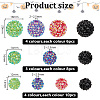 ARRICRAFT 88Pcs 11 Style Resin Rhinestone Beads RESI-AR0001-40-2