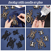 WADORN 4Pcs 2 Styles Spider Shape Appliques DIY-WR0002-53-4