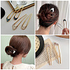 Biyun 12Pcs 4 Style Zinc Alloy Hair Fork OHAR-BY0001-01-7
