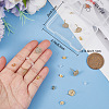 4 Pairs Brass Micro Pave Cubic Zirconia Flat Round Stud Earring Findings ZIRC-BBC0001-96-3