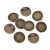Vintage Alloy Brooch Cabochon Bezel Settings X-PALLOY-O038-20AB-NF-1